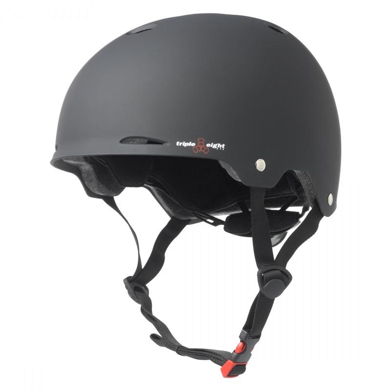 Bike Helmet Triple Eight Dual Certified Gotham Grooved EPS Fit Dial Black Large/XL