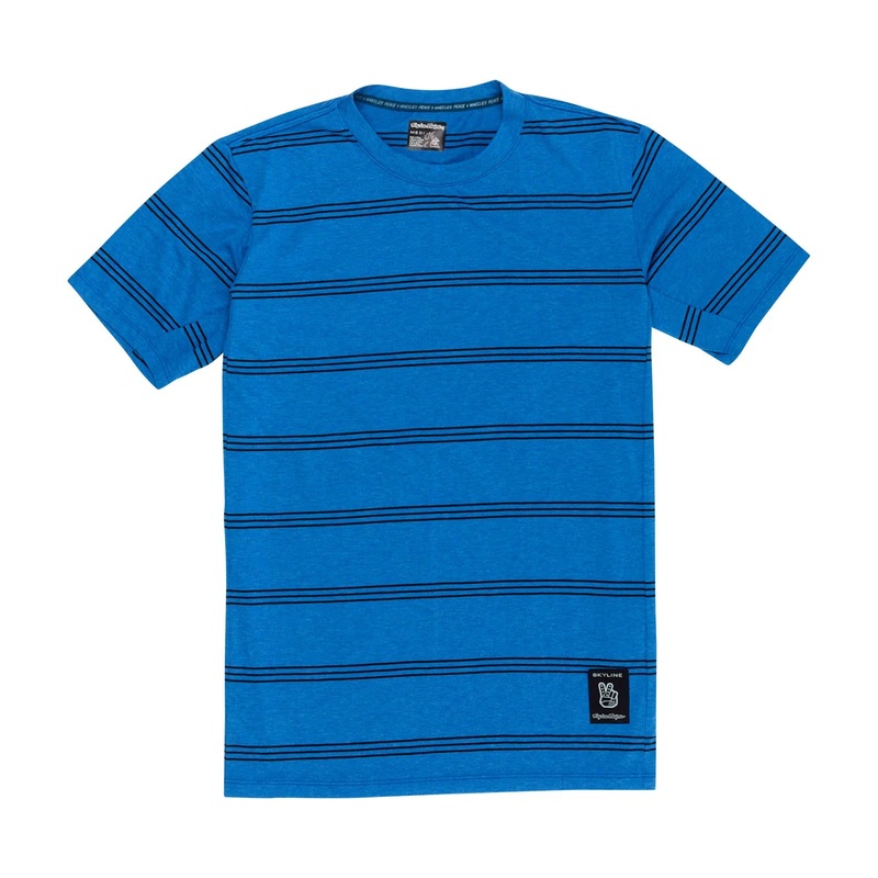 Troy Lee Designs Skyline Short Sleeve Ride Tee – Washed Out – Cobalt Cobalt Small