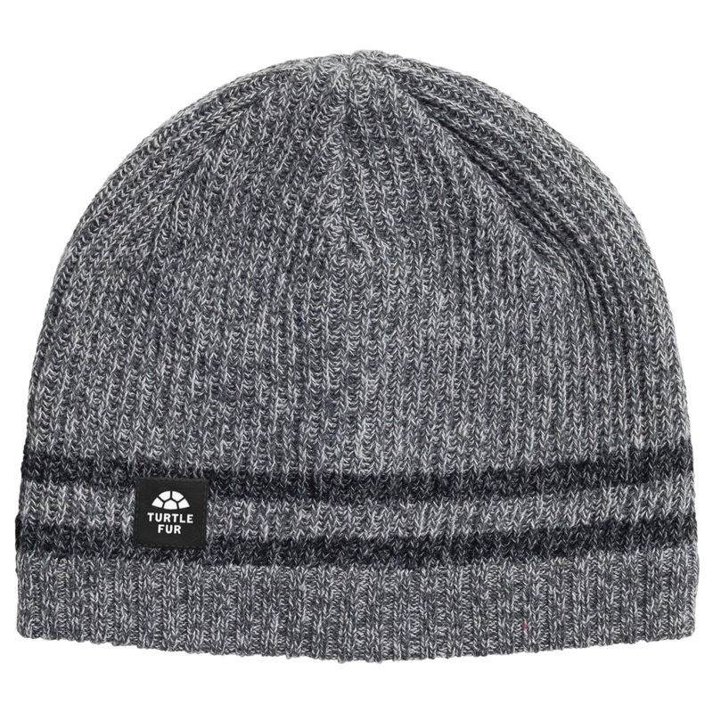 Turtle Fur O Ragg Wool Mr. Happy Charcoal Beanie – Cozy and Stylish Winter Hat