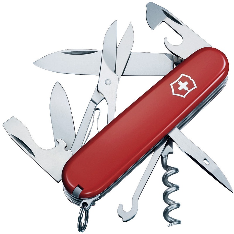 Victorinox Climber Red Multi-Tool Knife  Compact, Durable Outdoor Pocket Knife with 10+ Tools for Camping, Hiking & EDC RED