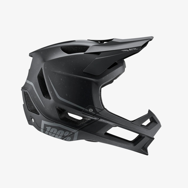 100% Trajecta Full Face Helmet – Black – 2021 Black Large