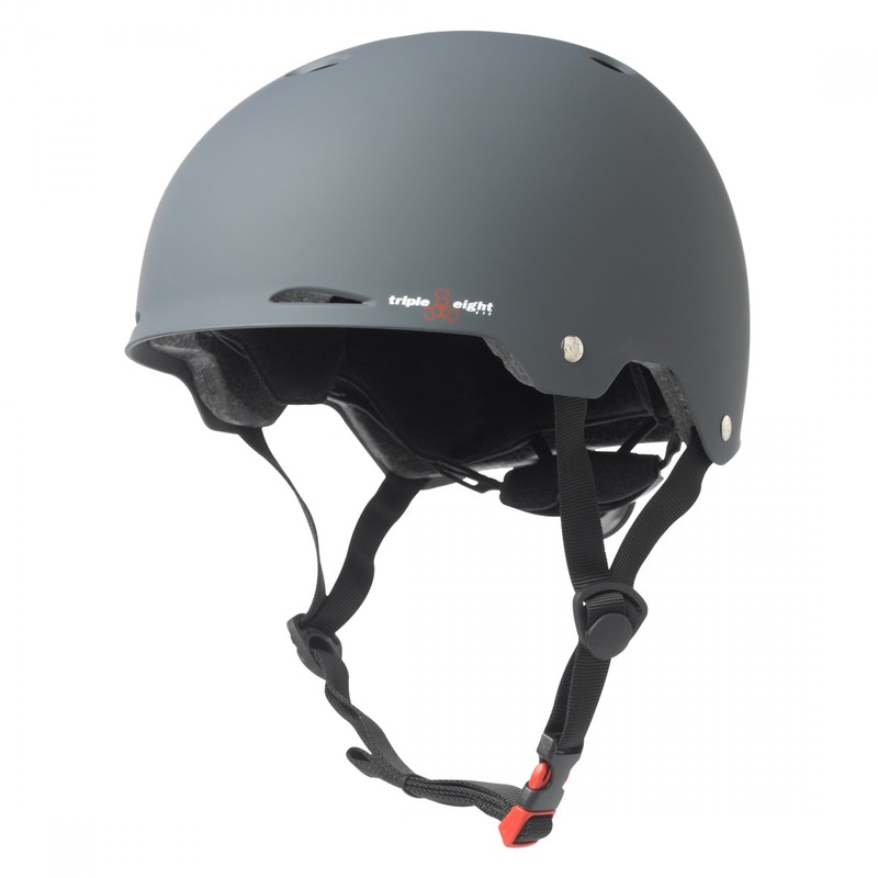 Bike Helmet Triple Eight Dual Certified Gotham ABS Grooved EPS Gun Metal Large/XLarge