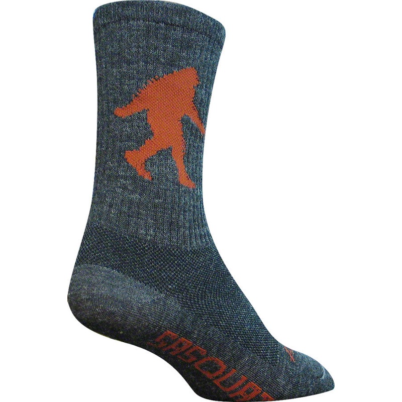 SockGuy Wool Sasquatch 6″ Crew Sock: Gray SM/MD
