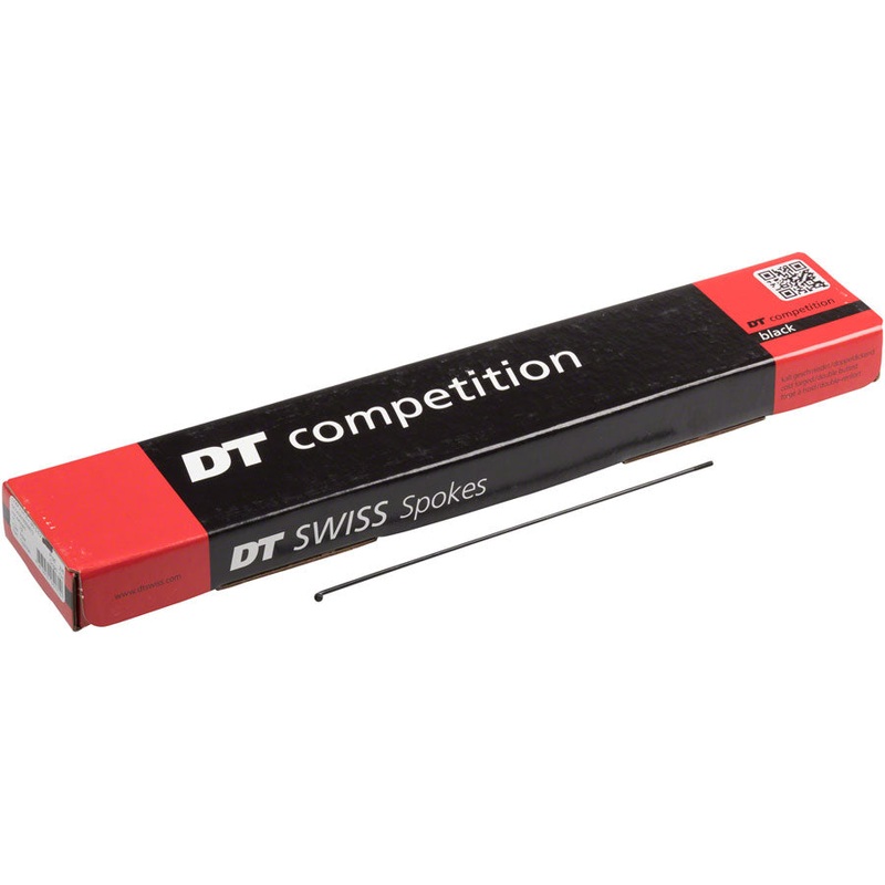 DT Swiss Competition Spoke: 2.0/1.8/2.0mm, 272mm, J-bend, Black, Box of 100
