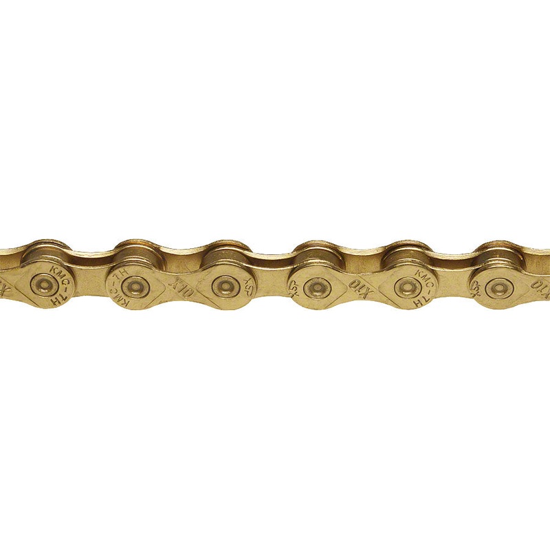 KMC X10 Chain: 10 Speed 116 Links Ti Nitride Gold