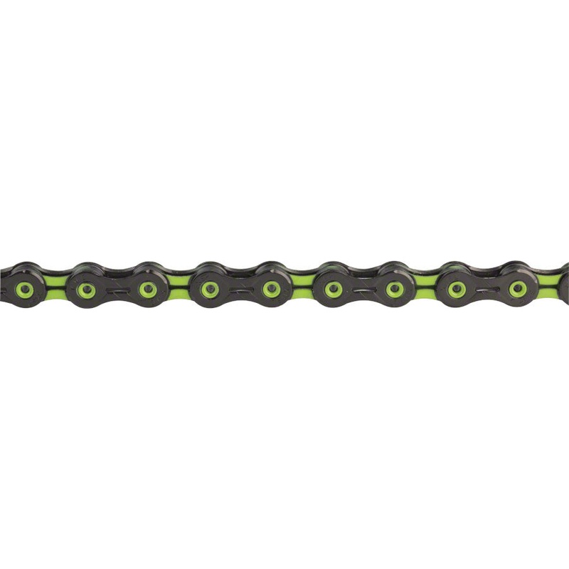 KMC X11SL Chain: 11-Speed, 116 Links, DLC Black/Green