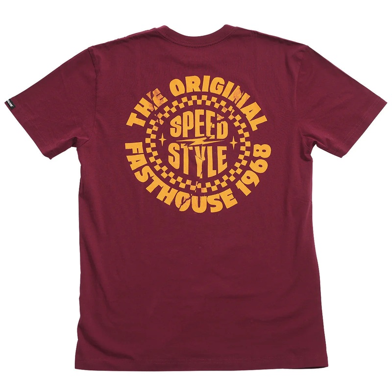 Fasthouse Origin Tee – Maroon Maroon Small