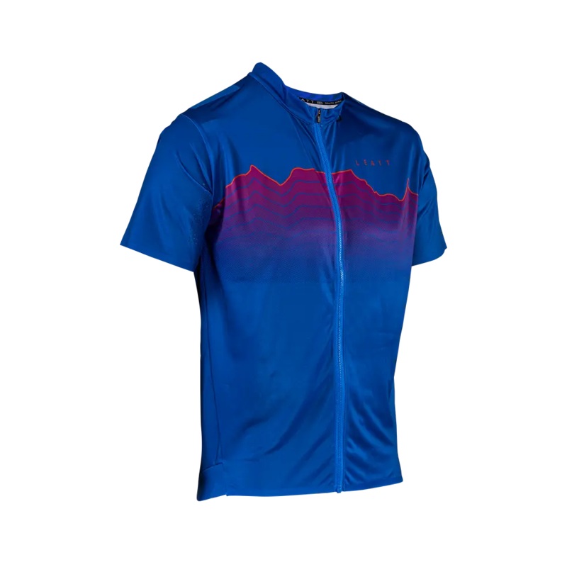 Leatt Trail 3.0 Short Sleeve MTB Jersey – Blue – 2024 Blue X-Small