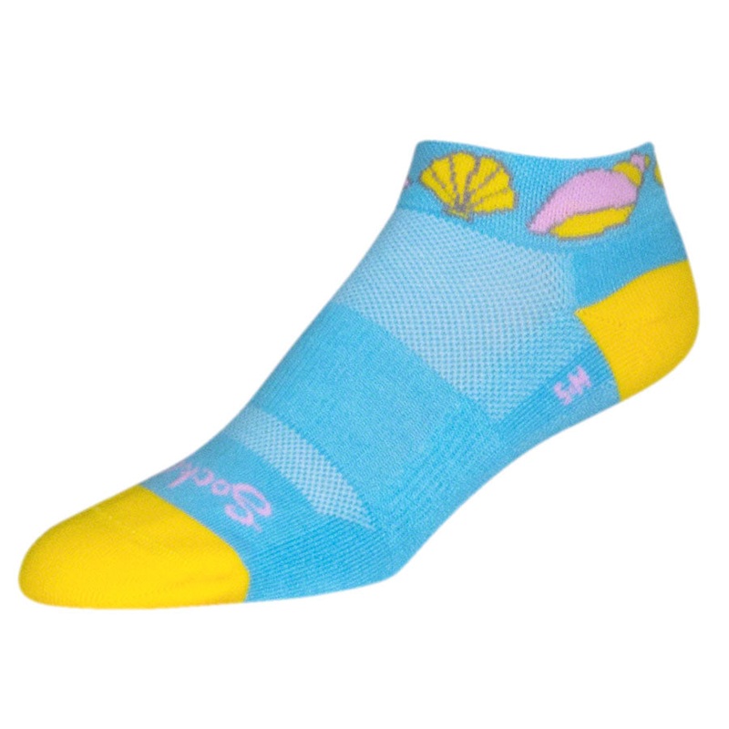 SockGuy Classic Shells Socks – 1″ Blue Small/Medium