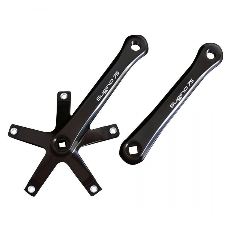 Sugino 75 Track Crank Arm Set – 170mm Single Spd 144 BCD Aluminum Black