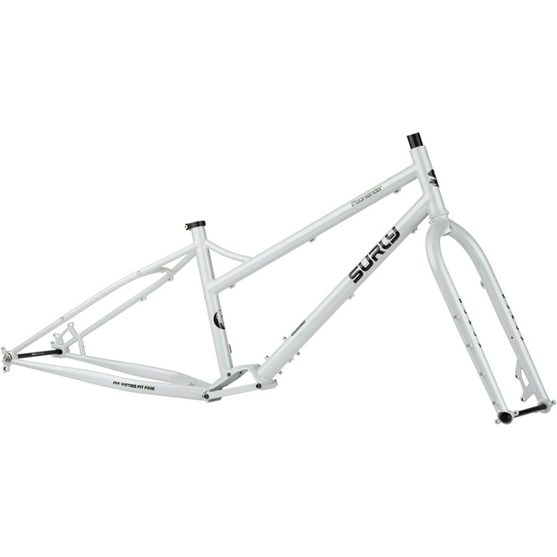 Surly Moonlander Fat Tire Bike Frameset – 24″ Steel Lunar Dust Gray Small