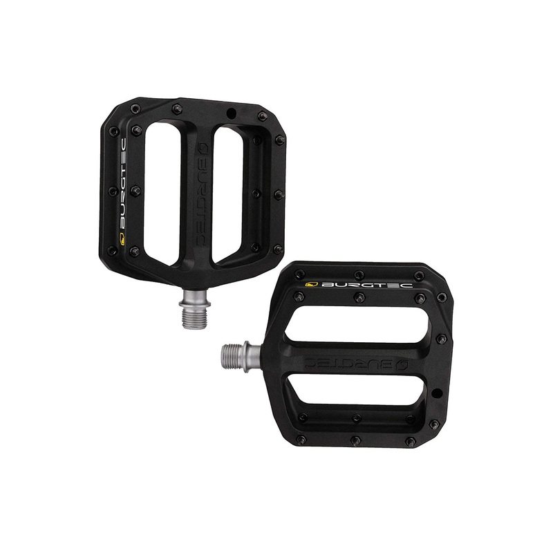 Burgtec MK4 Composite Flat Pedals – Black Black