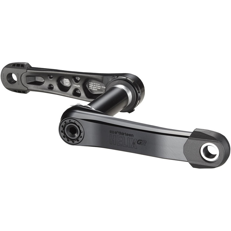 e*thirteen Helix Race GR Crankset – 165mm, 73mm, 30mm Spindle with e*thirteen P3 Connect Interface, Black