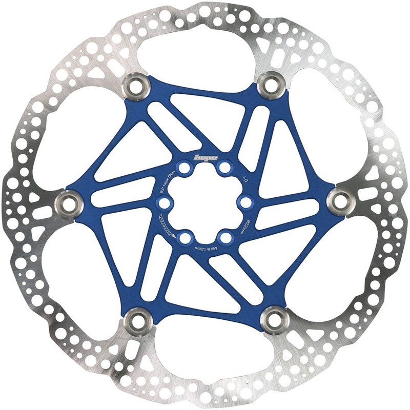 Hope Floating Disc Brake Rotor – 220mm, 6-Bolt, Blue