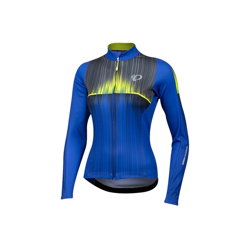 Pearl Izumi Elite Pursuit Thermal Graphic Long Sleeve Road Jersey – Womens – Vaporize Dazzling Blue Vaporize Dazzling Blue Large