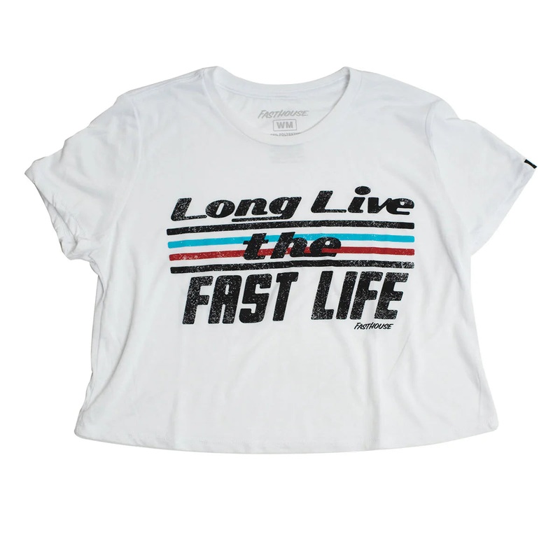 Fasthouse Anthem Crop Tee – Womens – White White 2X-Large