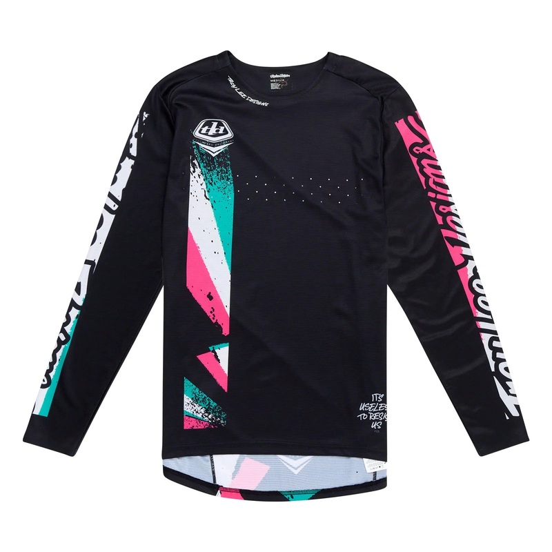 Troy Lee Designs Sprint Long Sleeve MTB Jersey – Full Pull – Black Black Small