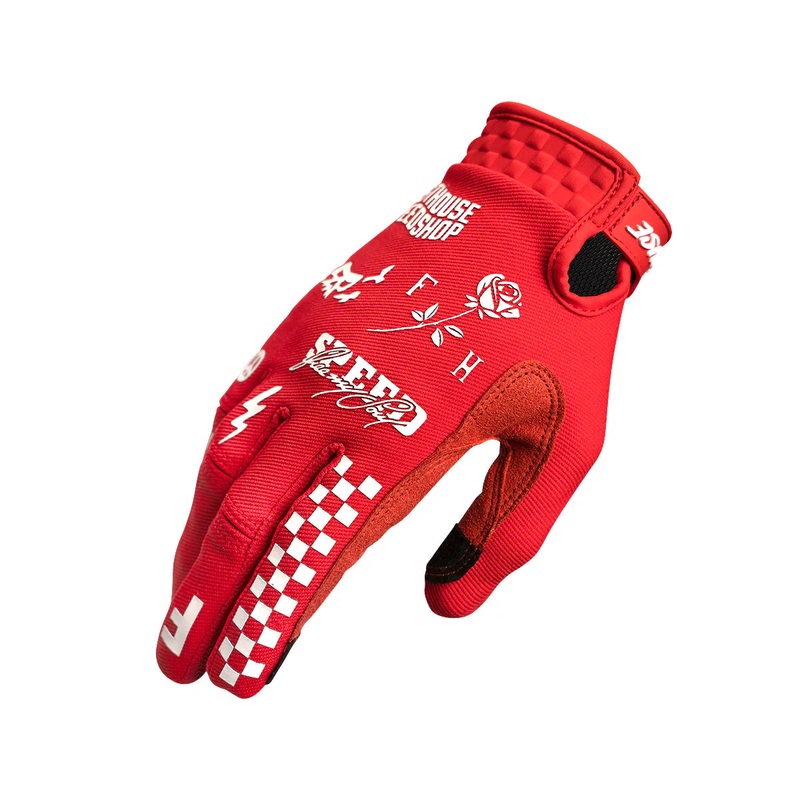 Fasthouse Burn Free Speed Style MTB Glove – Youth – Red Red Small