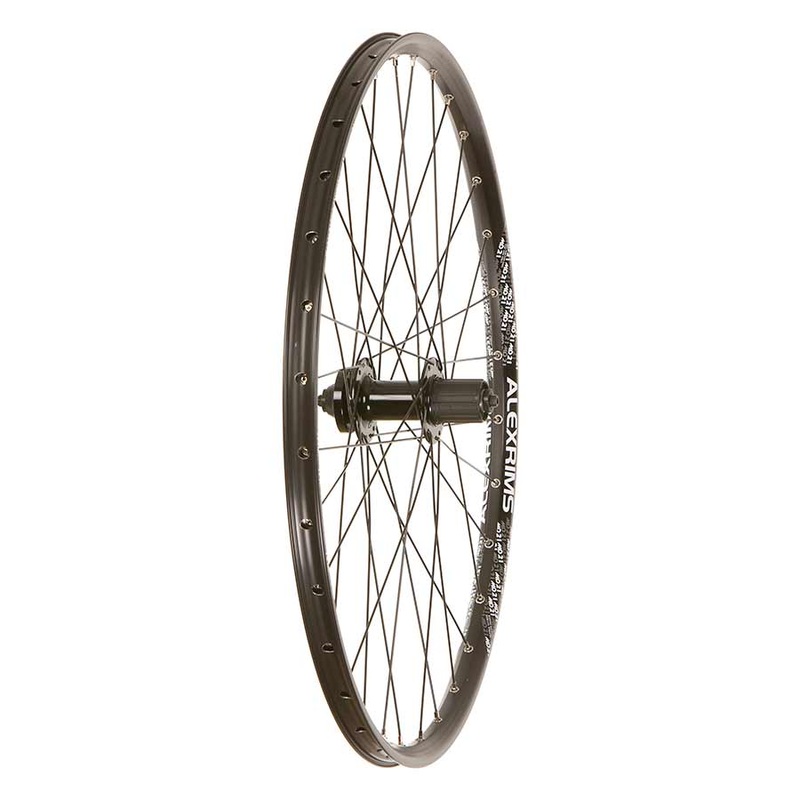 Wheel Shop Alex MD 21 – Formula DC-22 26″ MTB Disc Wheel – Rear Black 32h  –  Sapim Leader Spokes  –  IS 6-bolt  – QR – 135mm  –  HG  –  TLR  –  SV