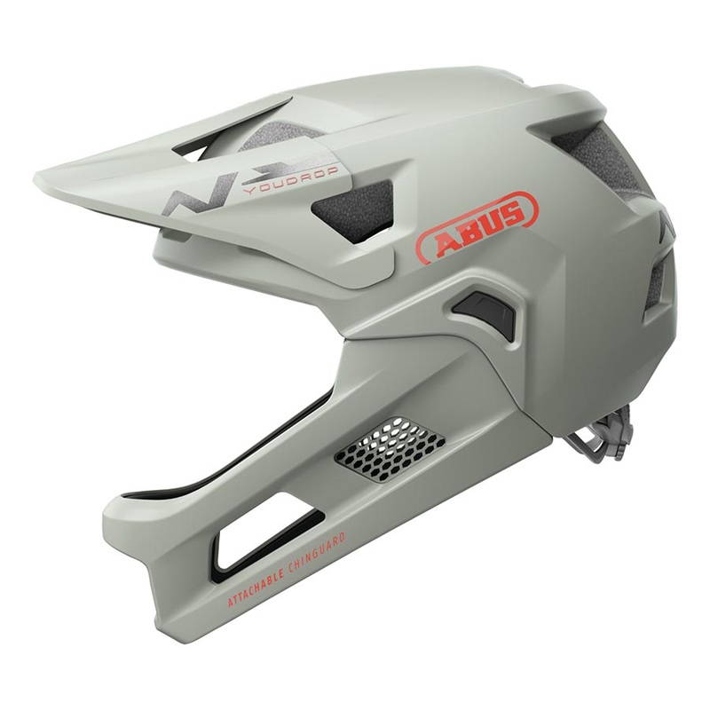 Mountain Bike Helmet Abus YouDrop FF S 48 – 55cm, Chalk Grey
