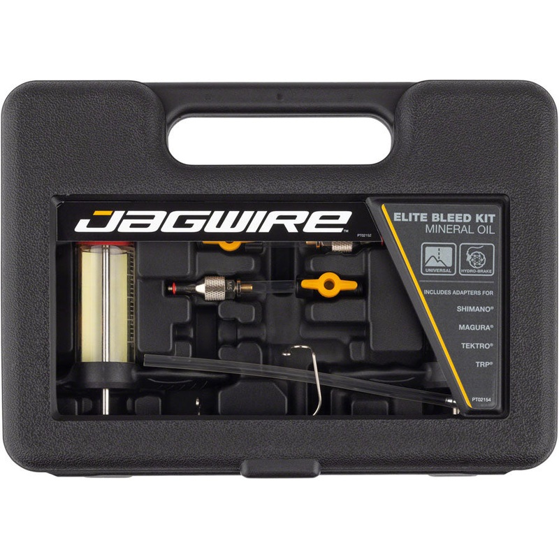 Jagwire Elite Mineral Oil Bleed Kit – Shimano, Magura, Tektro, TRP, Hayes, Adapters Included