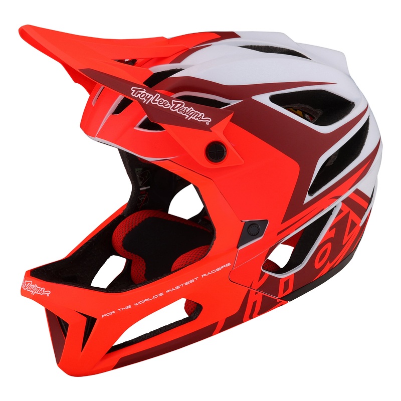 Troy Lee Designs Stage Full Face Helmet with MIPS – Valance – Red – 2023 Red X-Small/Small