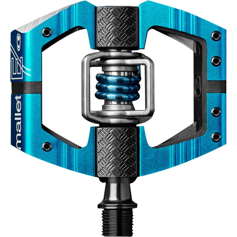 Crankbrothers Mallet Enduro Pedals – Dual Sided Clipless with Platform, Aluminum, 9/16″, Blue