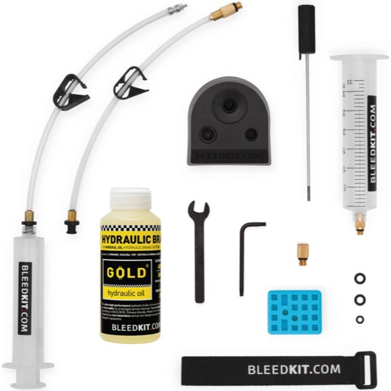 Bleedkit Premium Gold TRP Edition Hydraulic Bleed Kit with Fluid – Tektro/TRP/Shimano Kit – With 100ml Gold Hydraulic Oil