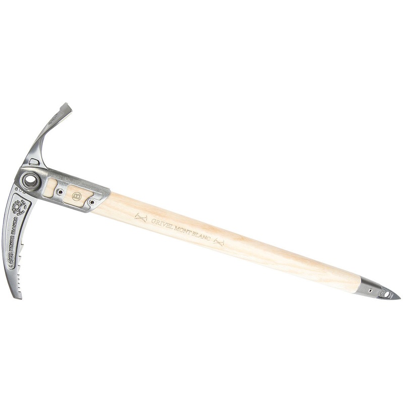 Grivel Monte Bianco Ice Axe – Classic Wooden Shaft, Forged Head, CE Certified for Alpines & Traditional Mountaineering, 65cm & 75cm 65CM