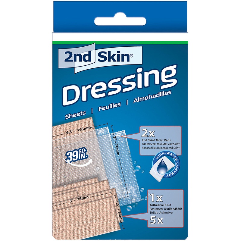 Spenco 2nd Skin Dressing – 3″x6 1/2″ – Pack of 2 Sheets