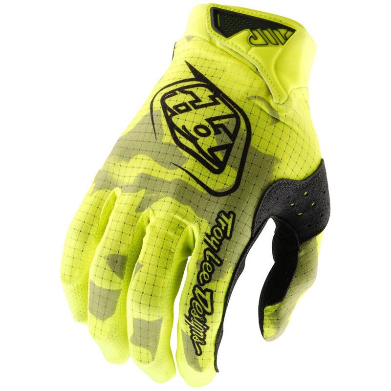 Troy Lee Designs Air Glove   Blotted Flo Yellow, Small