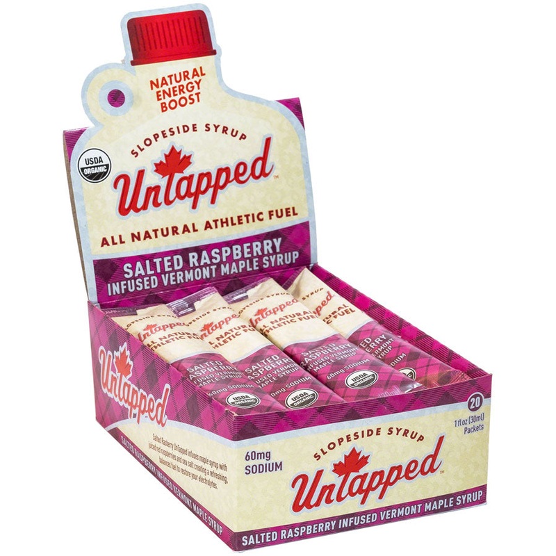 UnTapped Maple Syrup Energy Gel – Salted Raspberry, Box of 20