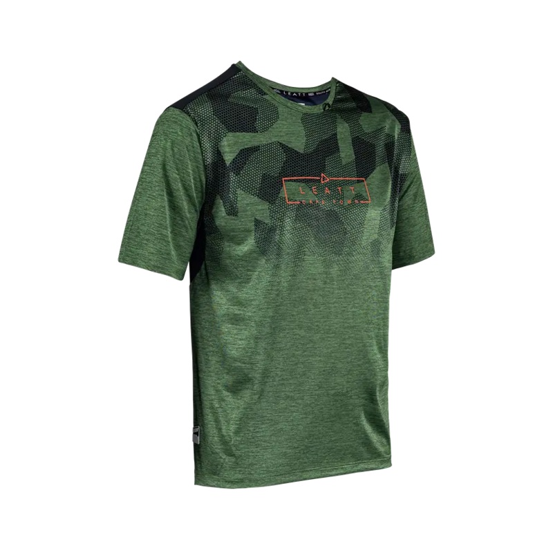 Leatt Trail 1.0 Short Sleeve MTB Jersey – Spinach – 2024 Spinach X-Small