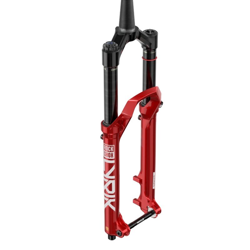 RockShox Lyrik Ultimate CHARGER 3.1 RC2 Fork – 27.5″ Boost 15×110, 150mm Travel, Electric Red, DebonAir+, Includes Fender & Tokens