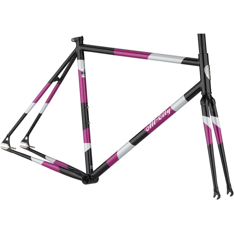 All-City Big Block Frameset – 700c, Steel, Midnight/Frost/Violet, 46cm