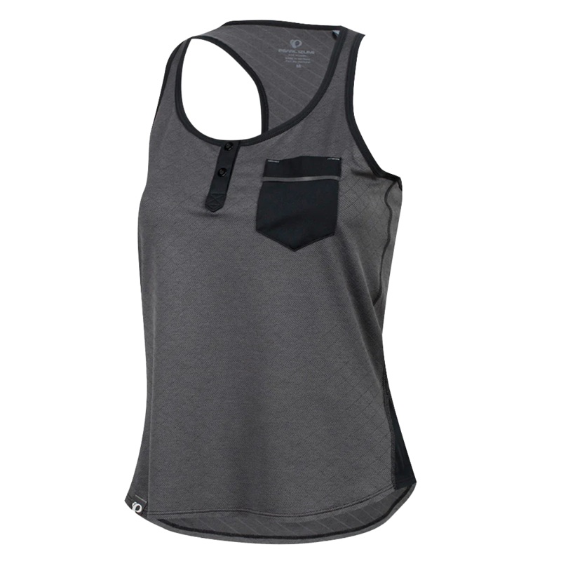 Pearl Izumi Escape Singlet – Womens – Smoke Pearl Twill-Black Smoke Pearl Twill – Black Large