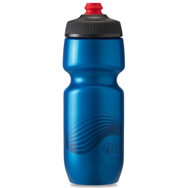 Polar Bottle Breakaway Wave Water Bottle – 24oz – Deep Blue-Charcoal Deep Blue – Charcoal