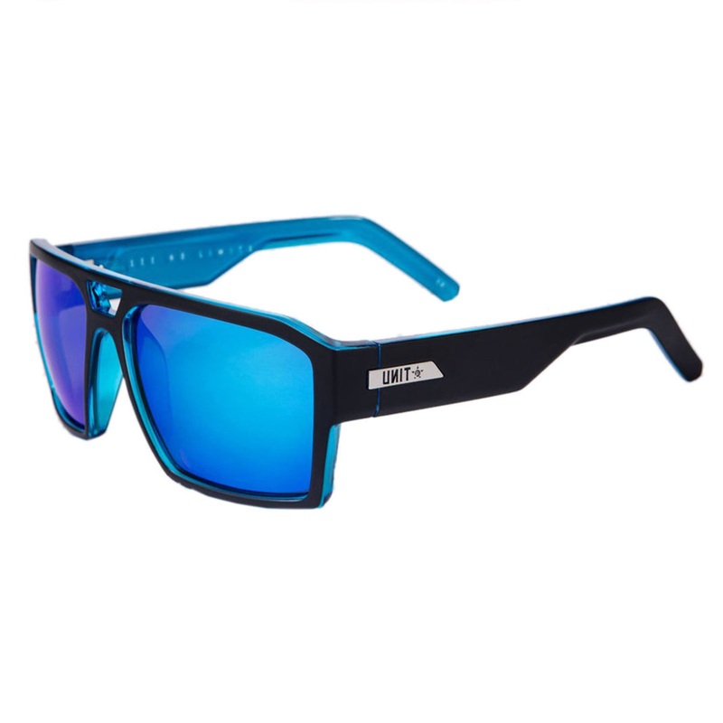 Unit Vault Polarised Sunglasses – Matt Black-Blue Matt Black – Blue – Blue Mirror Lens