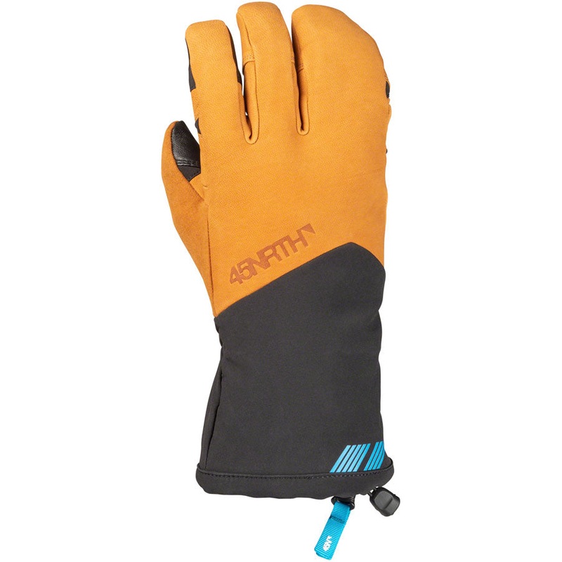 45NRTH 2023 Sturmfist 4 LTR Leather Gloves – Tan/Black, Lobster Style, Small
