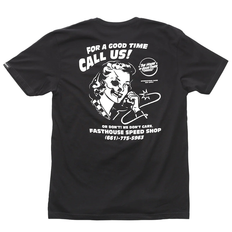 Fasthouse Call Us Tee – Black Black Small
