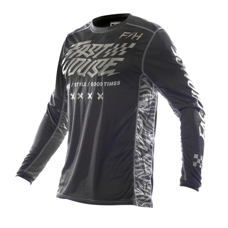 Fasthouse Grindhouse Rufio Jersey – Black Black Small