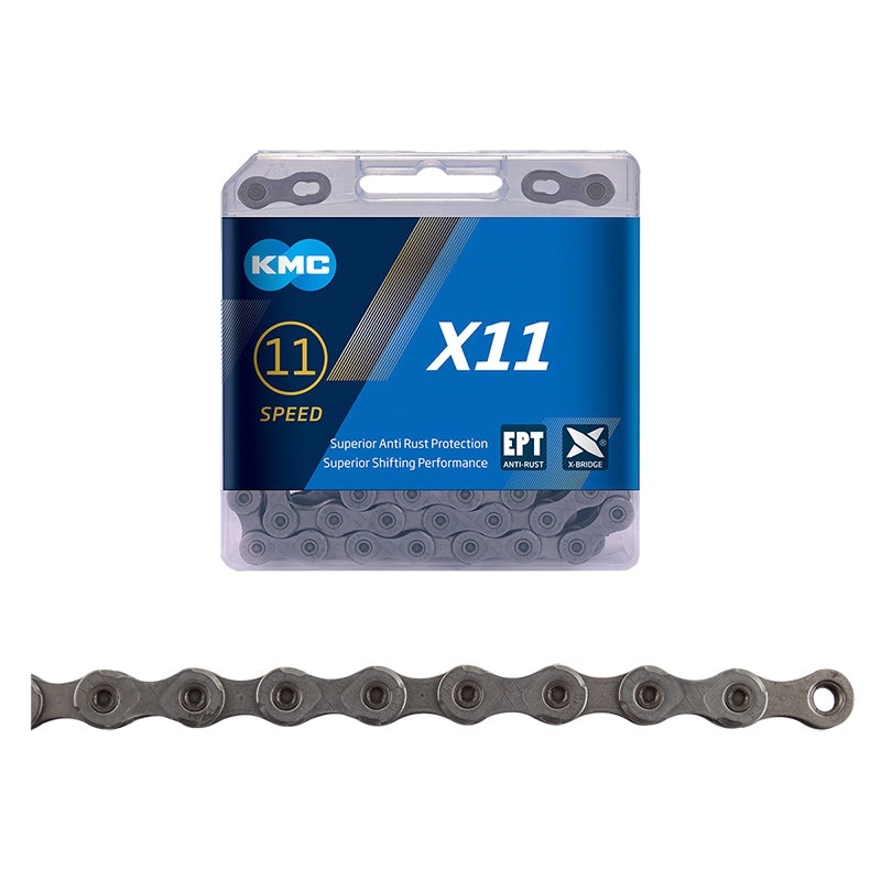 KMC e11 EPT eBike Chain – 11 Speed 136 Links Grey