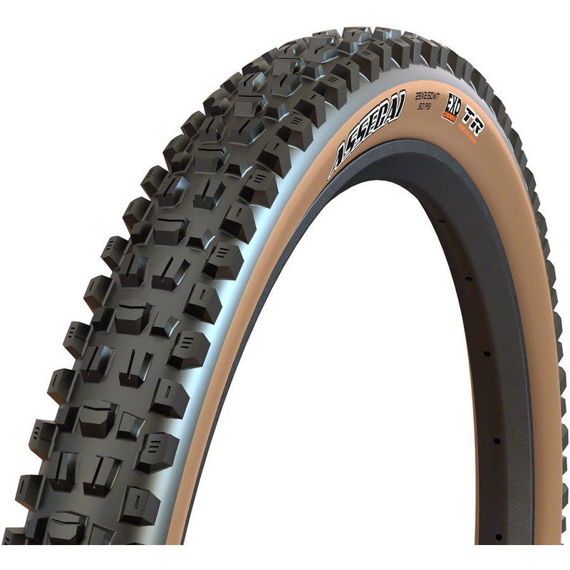 Maxxis Assegai Tire – 27.5 x 2.5, Tubeless, Folding, Black/Tan, EXO TB00502800