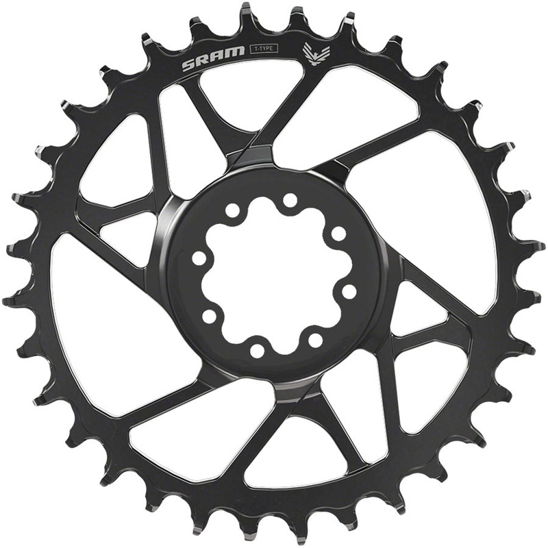 SRAM S1000 Eagle T-Type Direct Mount Chainring – 30t, 12-Speed, 8-Bolt Direct Mount, 3mm Offset, Steel, Black