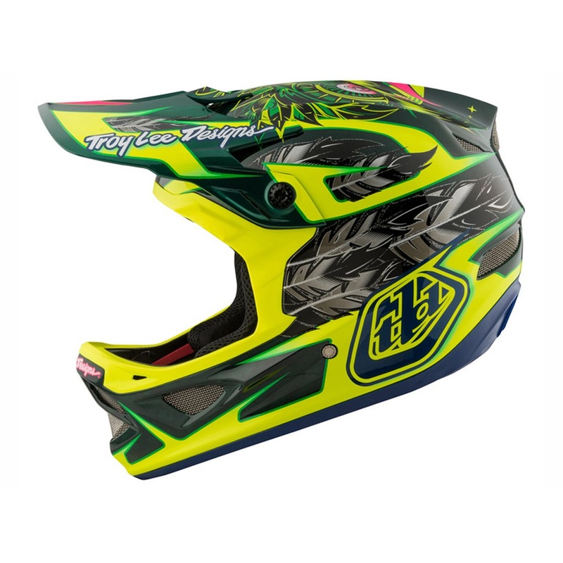 Troy Lee Designs D3 Carbon MIPS Full Face Helmet – Nightfall Green Nightfall Green X-Small