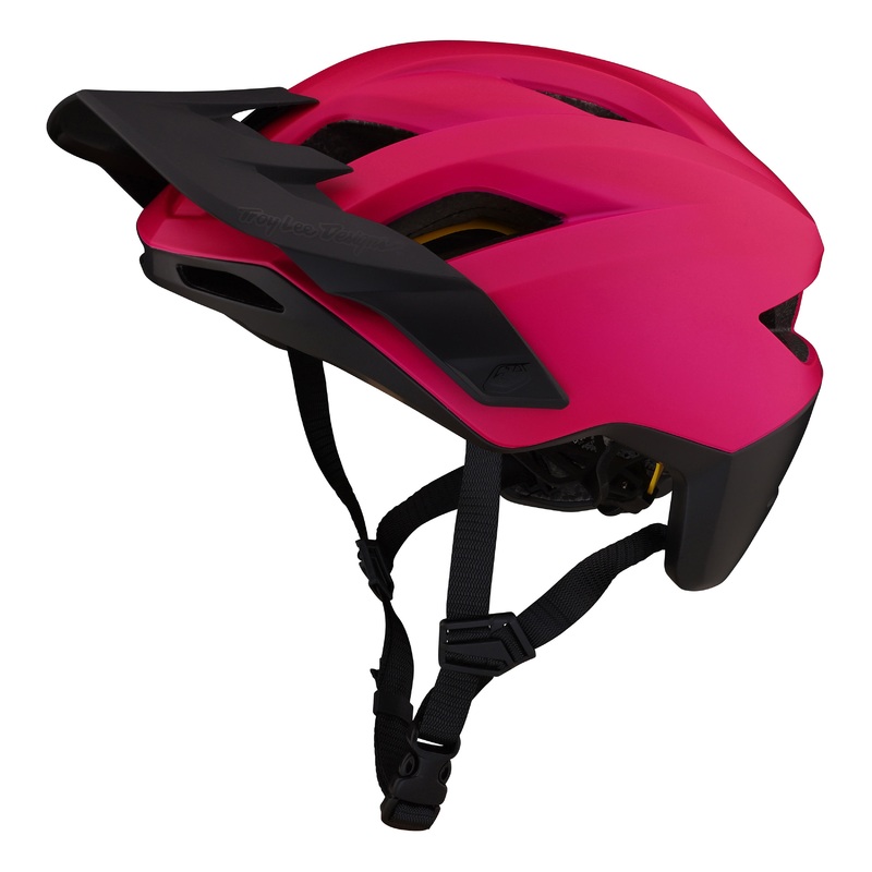Troy Lee Designs Flowline MTB Helmet with MIPS – Orbit – Youth – Magenta-Black – 2023 Magenta – Black One Size