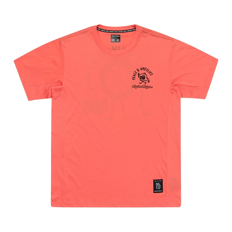 Troy Lee Designs Skyline Short Sleeve Ride Tee – P&W – Melon Melon Small