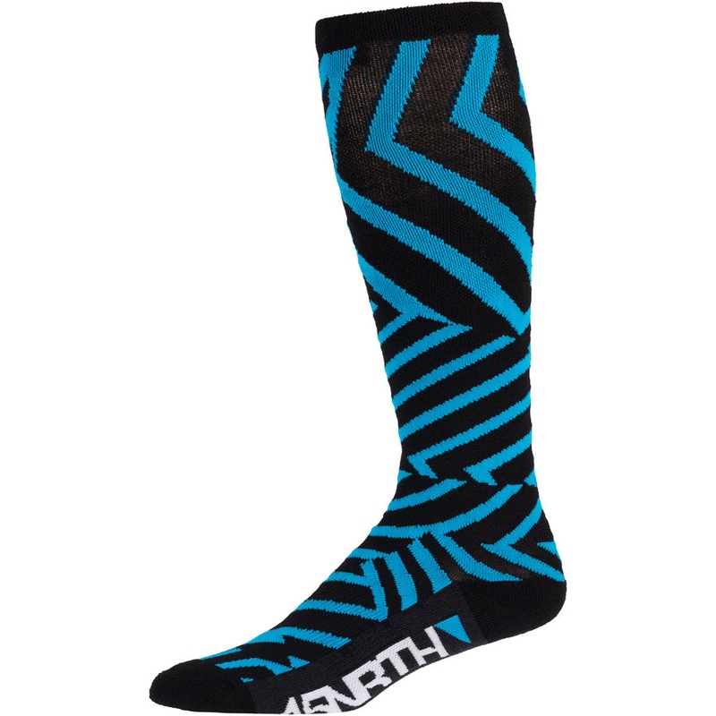 45NRTH Dazzle Midweight Knee Wool Sock – Blue Large