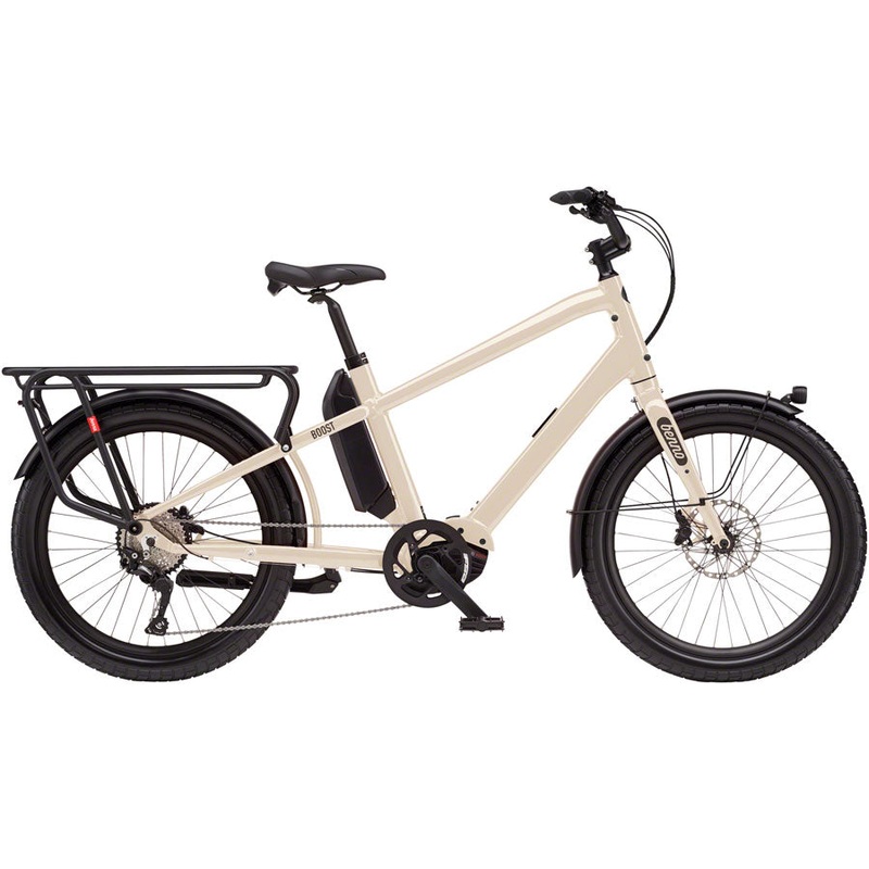 Benno Boost E Class 3 Etility Ebike – Bosch Performance Line Sport, 400Wh, Step-Over, Bone Gray, One Size