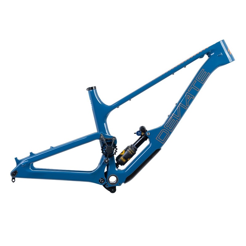 Deviate Cycles Highlander 2 Frame With Ohlins TTX2 Air Shock, Atlantic Blue Small